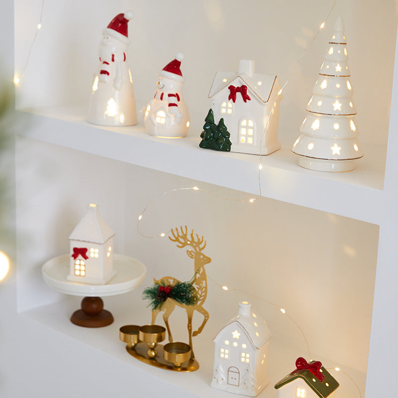 Decorative Ceramic House Lantern