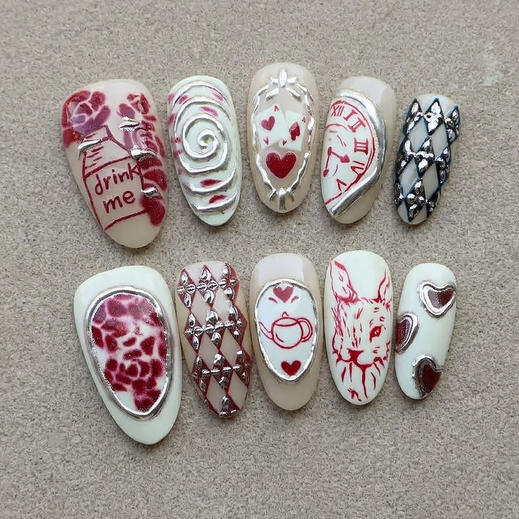 Decorative Press-On Nail Art Set