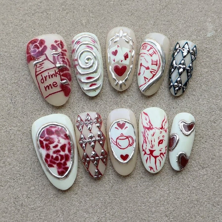 Decorative Press-On Nail Art Set