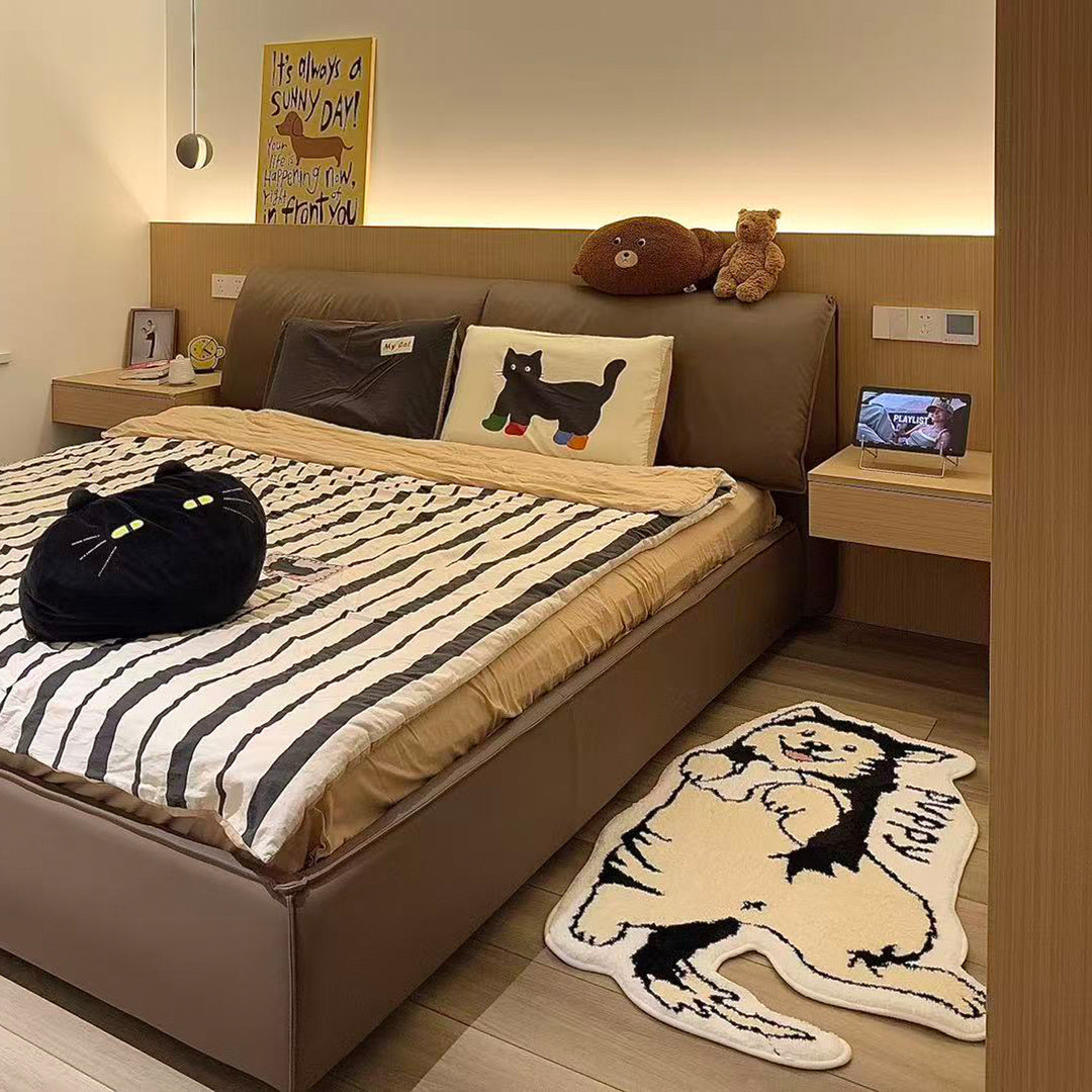 Cute Dog-Shaped Plush Bath Mat