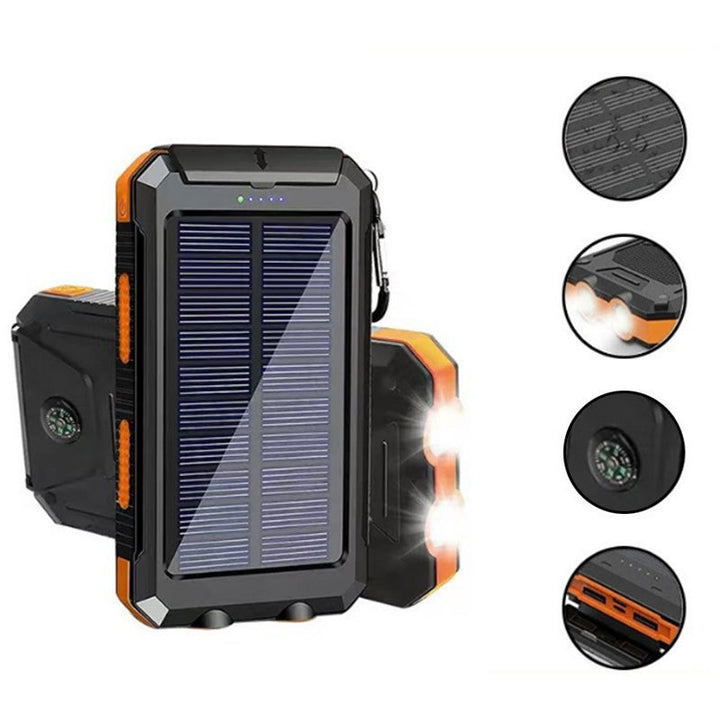 Solar-powered power bank with LED lighting and integrated compass Kalsten
