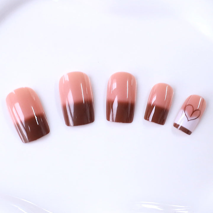 Artistic Heart-Embellished Nail Design Kalsten