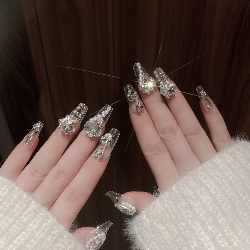 Decorative Crystal Embellished Nail Tips Kalsten