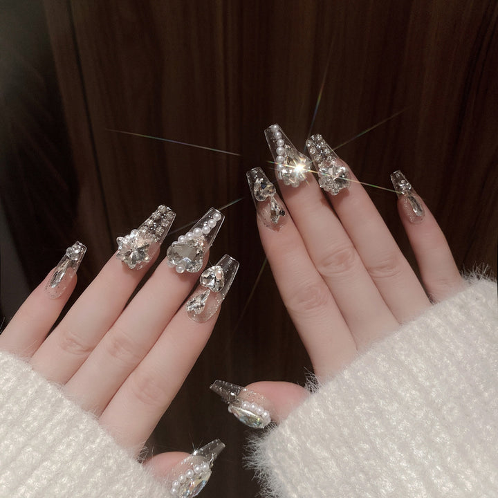 Decorative Crystal Embellished Nail Tips Kalsten
