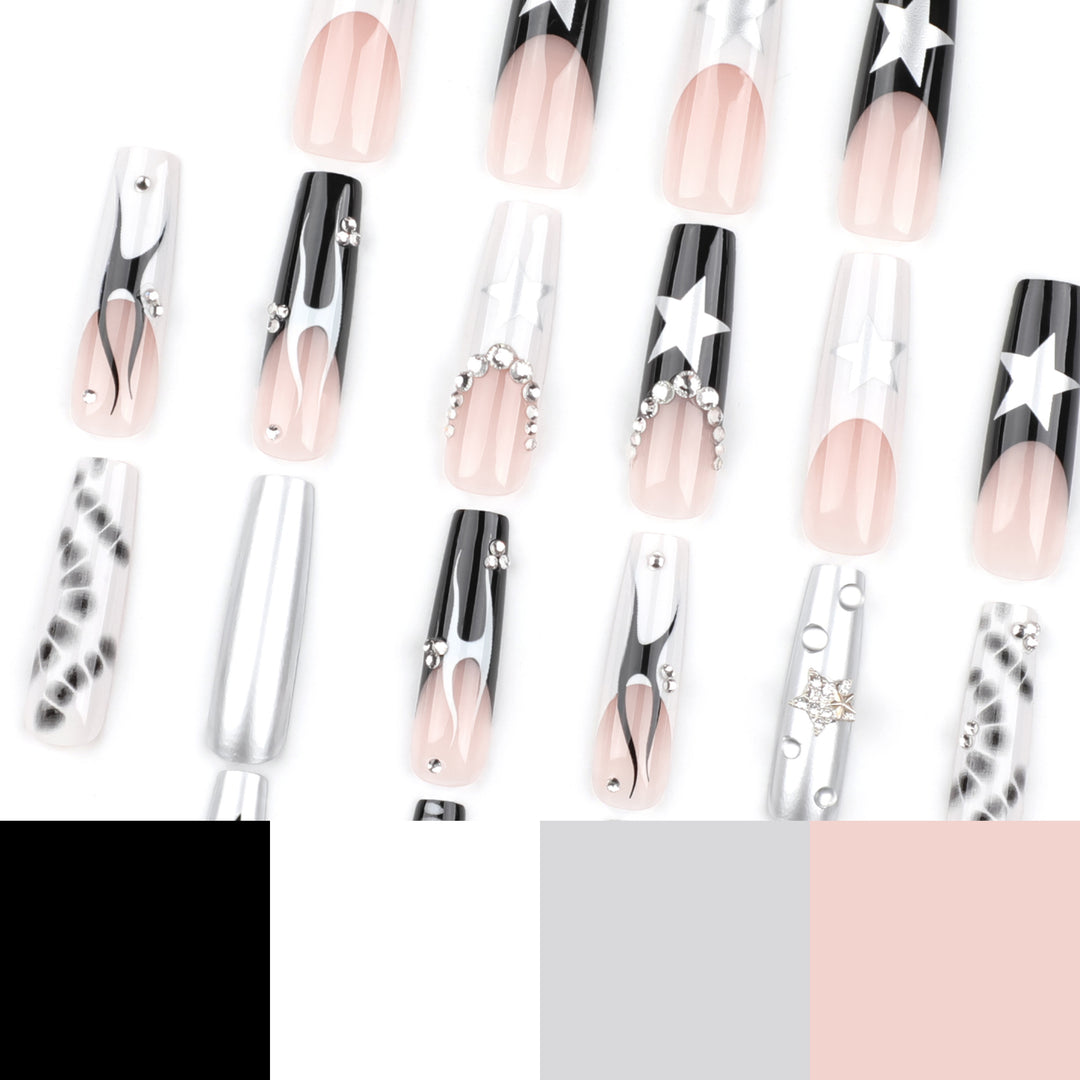 Artificial Nail Set with Glamour Accents Kalsten