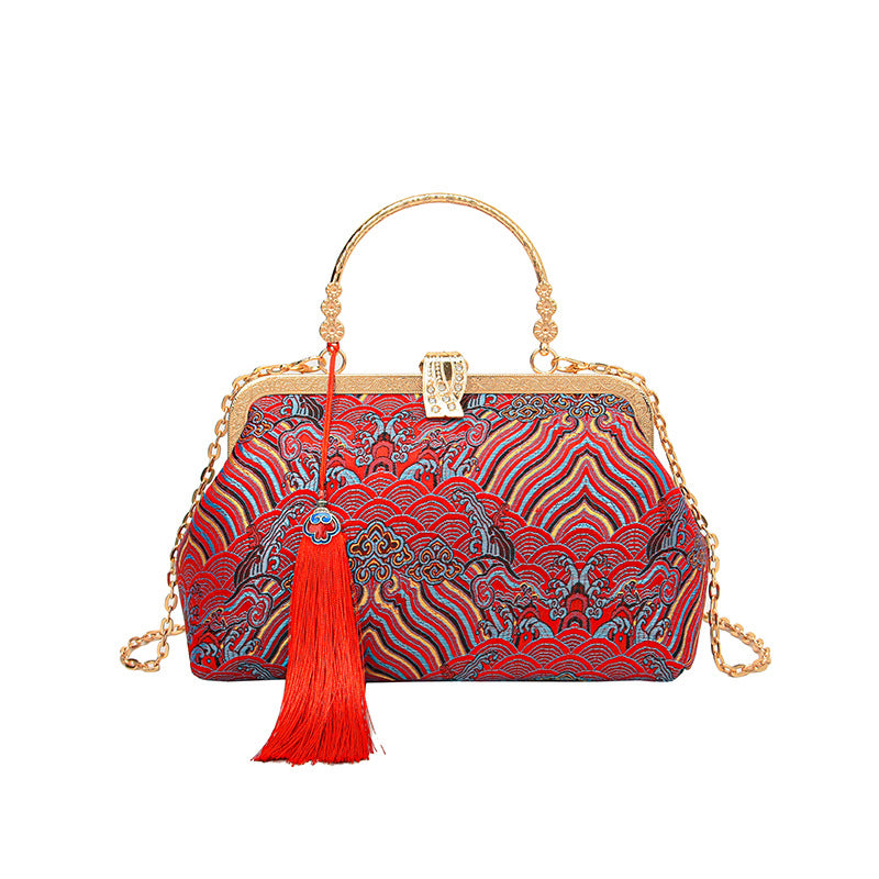 Vintage Embroidered Designer Handbag