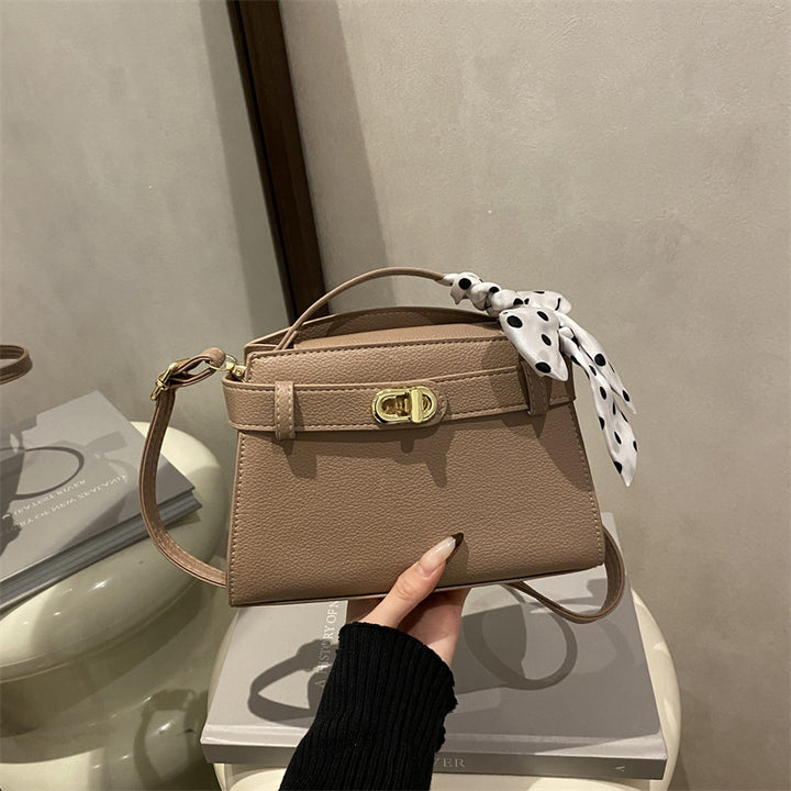 Structured Handbag with Decorative Bow