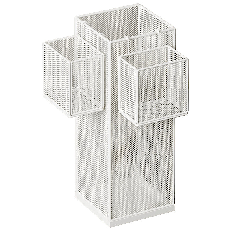 Vertical Metal Produce Storage Tower with Detachable Side Basket