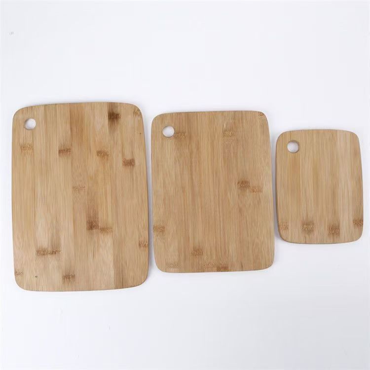 Bamboo Cutting Board Set Small Medium Large With Hanging Hole Reversible Knife-Friendly Surface
