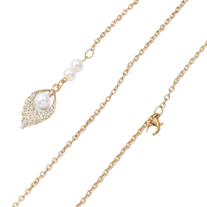 Elegant Dangle Pearl Earrings with Chain Kalsten