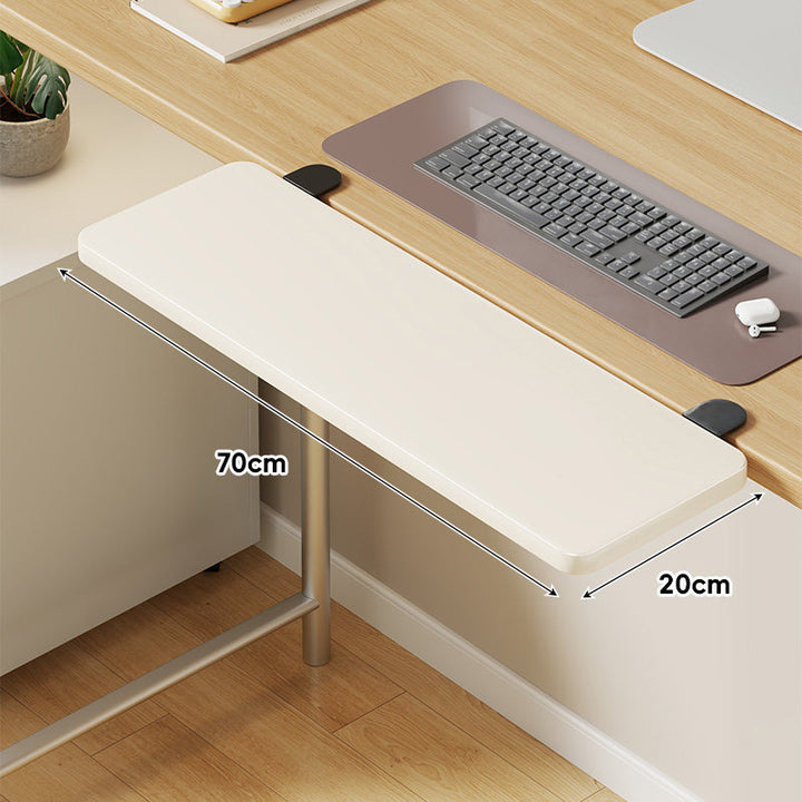 Under-Desk Sliding Keyboard Tray and Desk Extender with Smooth Glide Mount
