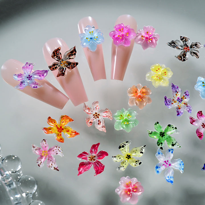 3D Floral Nail Art Charms Set