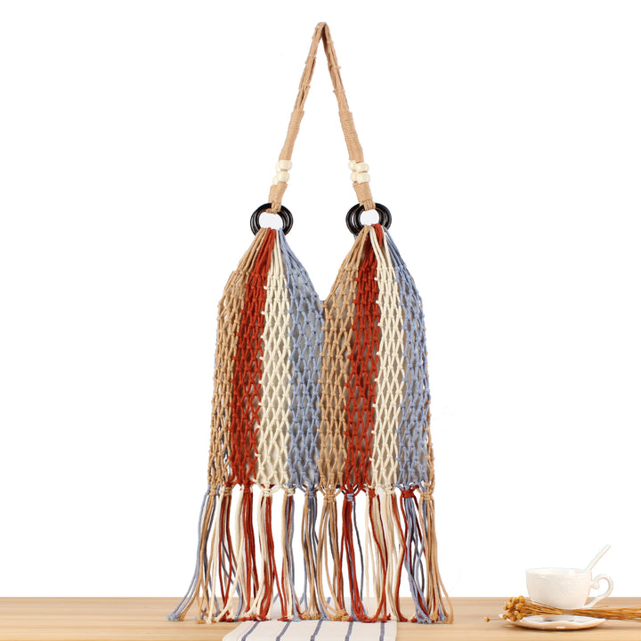 Net shopper with fringe accents Kalsten