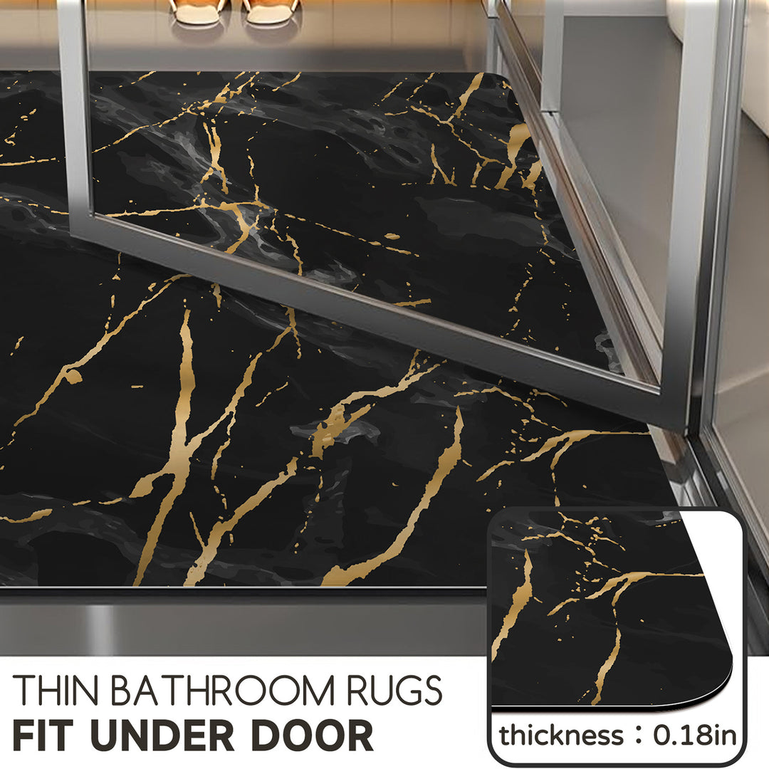 Elegant Marble Design Bath Mat