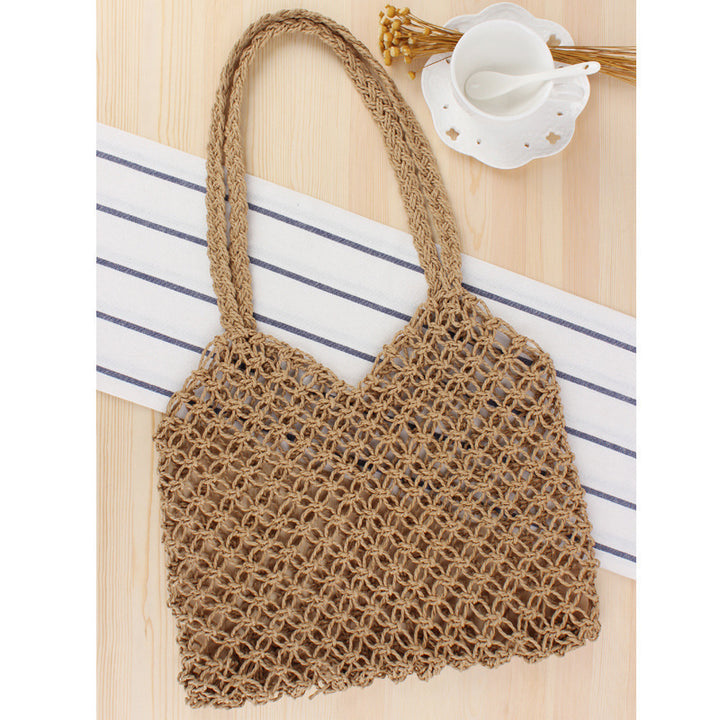 Fashionable net tote bag made from natural materials Kalsten