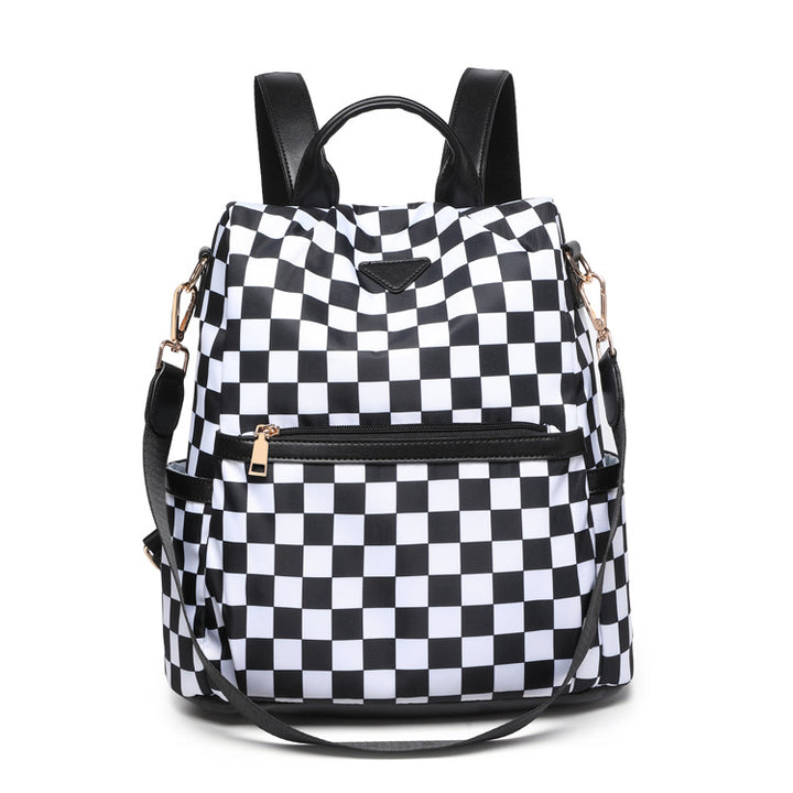 Stylish Checkered Backpack Kalsten