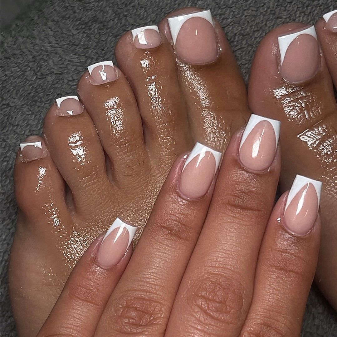 French Tip Acrylic Nail Enhancements Kalsten