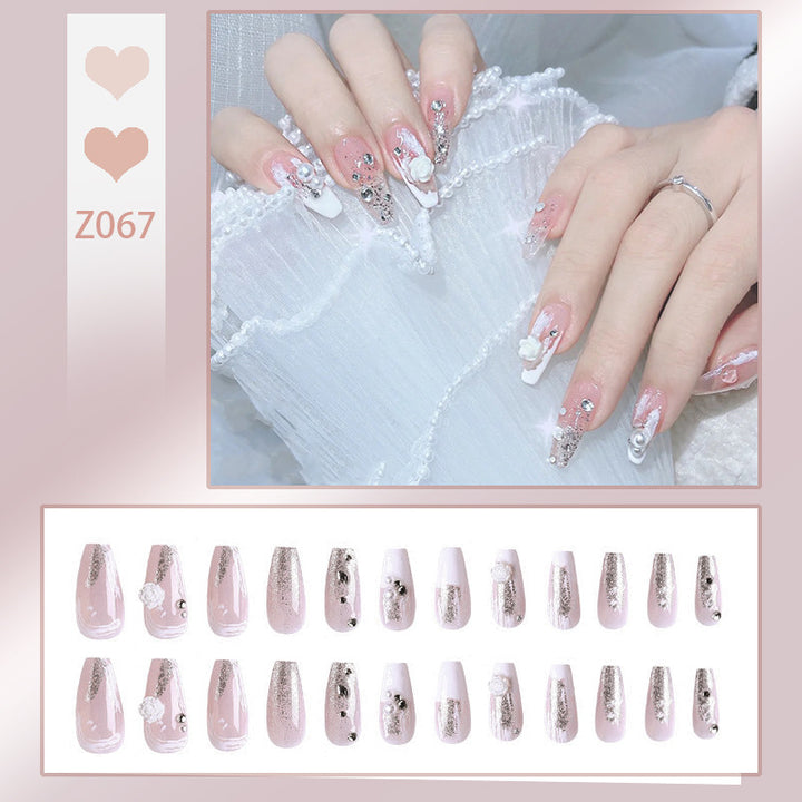 Decorative Floral Press-On Nails