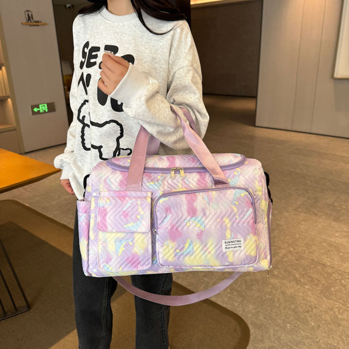 Quilted Multi-Pocket Travel Duffle Bag Kalsten