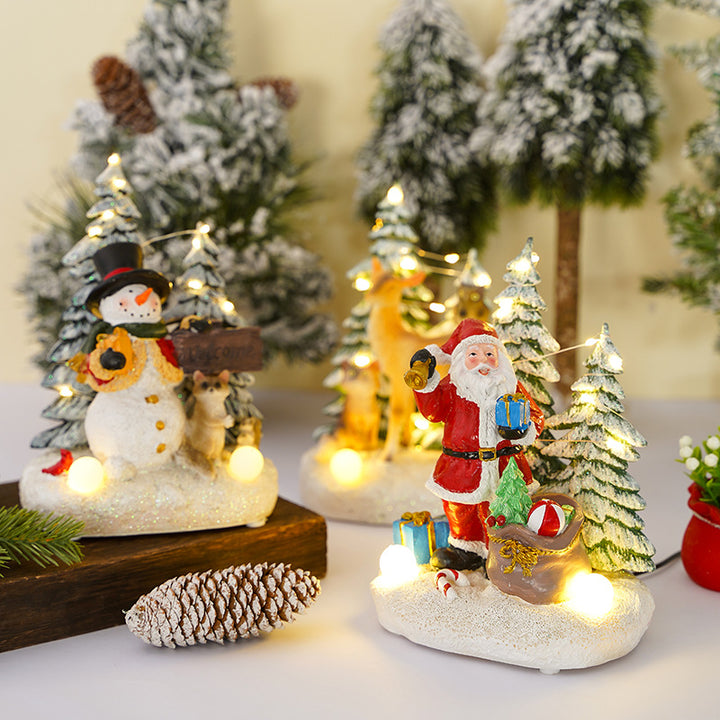 Illuminated Christmas decorative figure with animals Kalsten