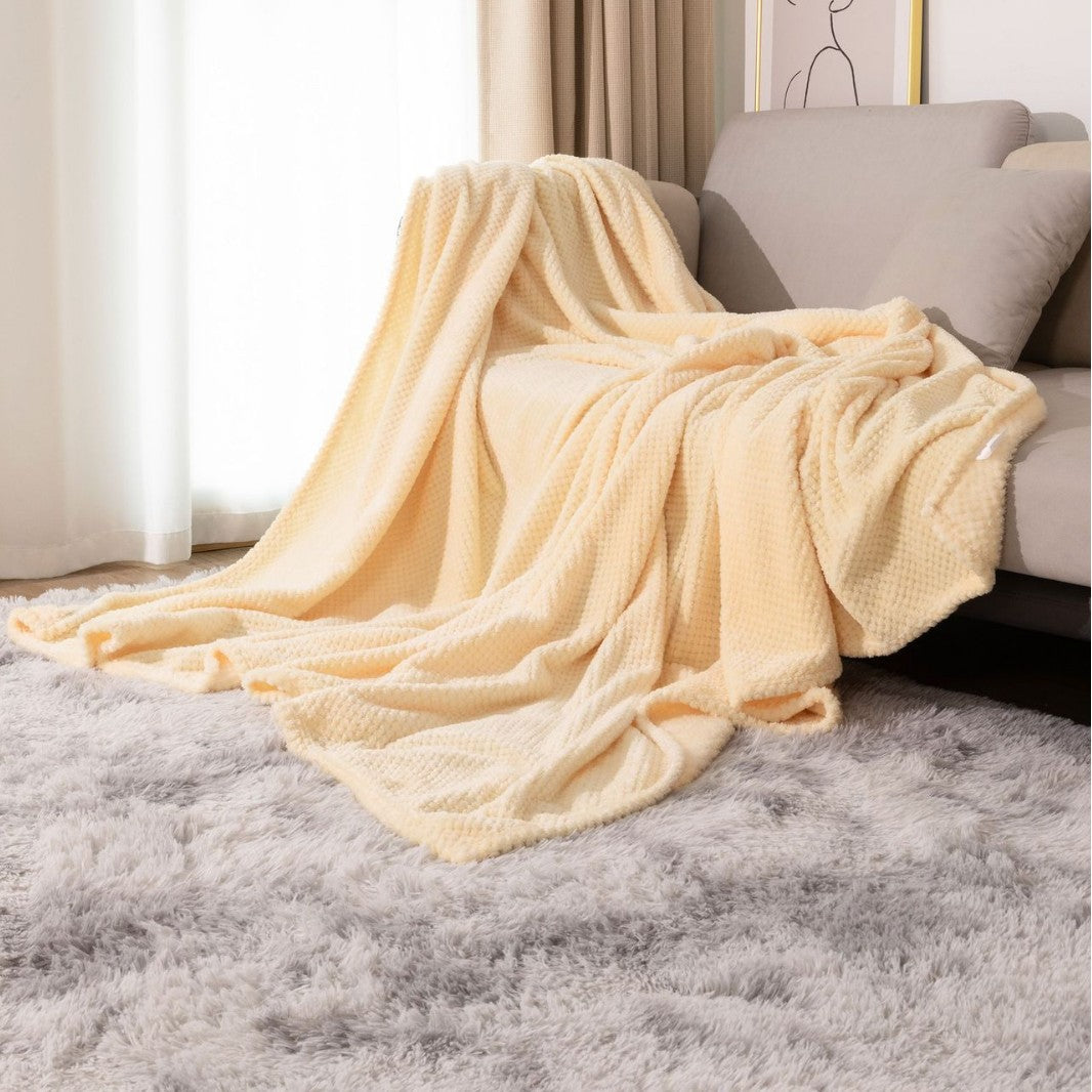 Luxurious Waffle Knit Throw Blanket