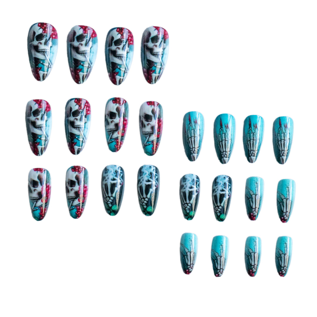 Artistic Skeleton Motif Nail Art Kit