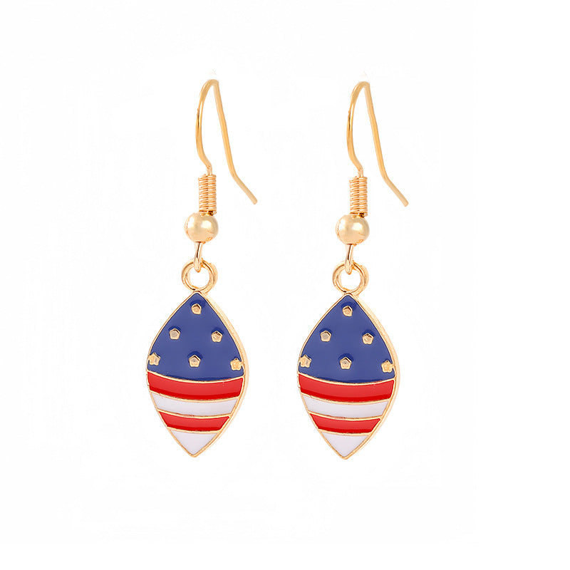Women nan enamel horseshoe earrings with star motif and fishhook closure Kalsten