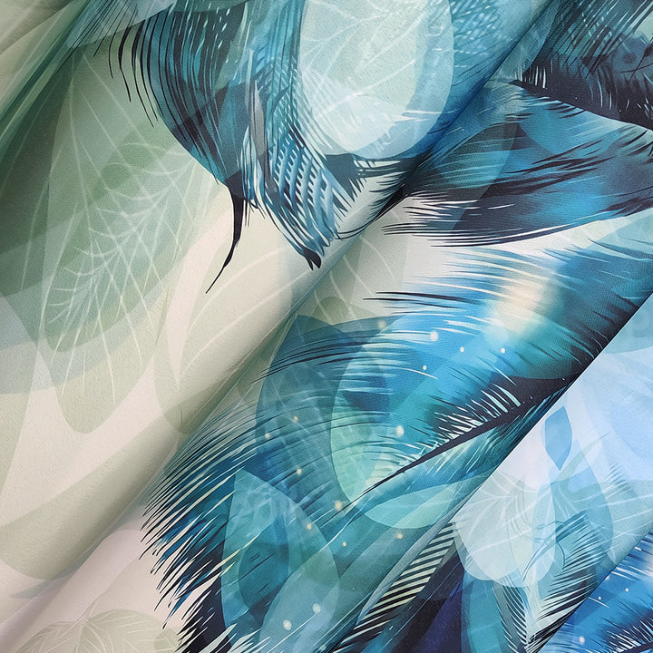 Artistic Feather Print Shower Curtain Kalsten