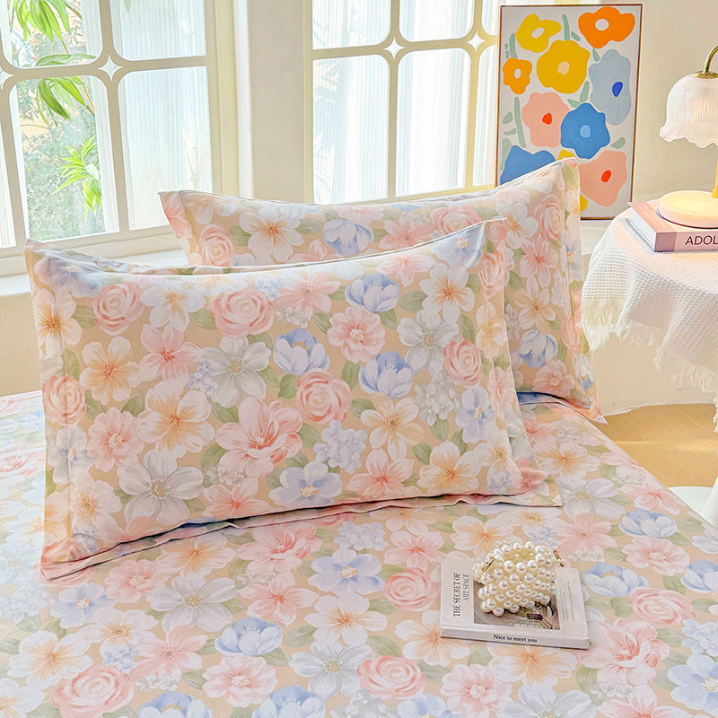 Flower Print Pillowcase Set