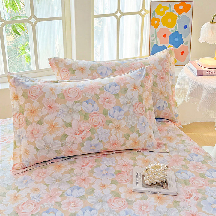 Flower Print Pillowcase Set