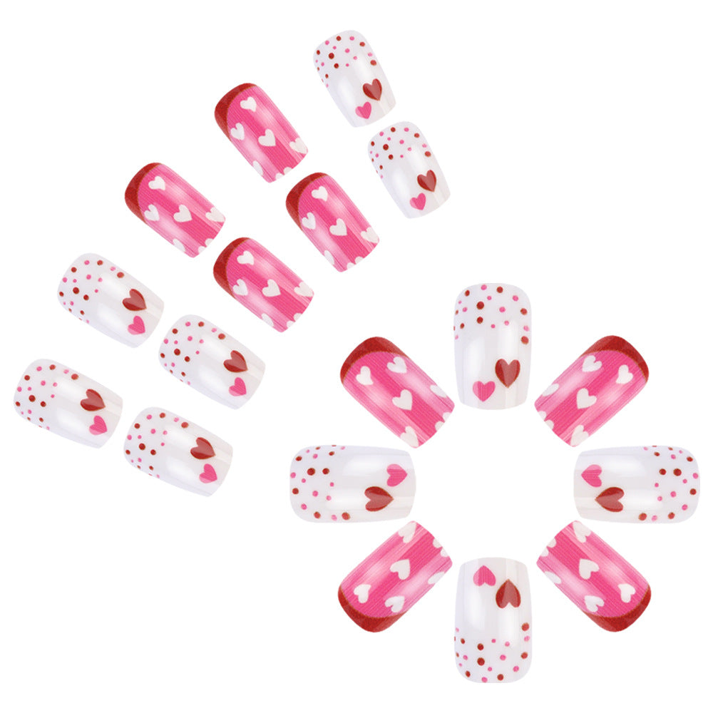 Heart Patterned Press-On Nail Art Kalsten