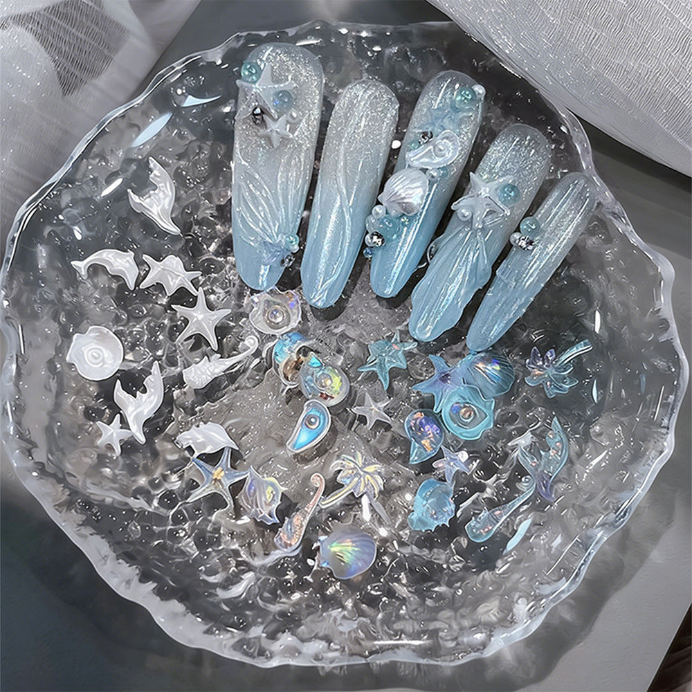 Ocean-Themed Nail Art Charms