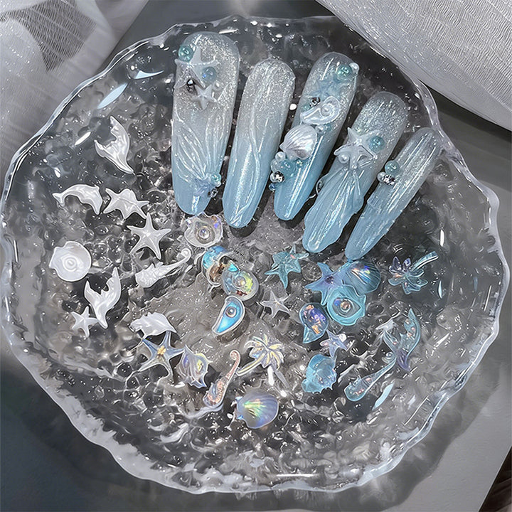 Ocean-Themed Nail Art Charms