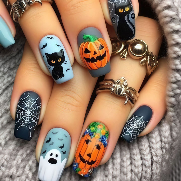 Creative Halloween Design Artificial Nails Kalsten