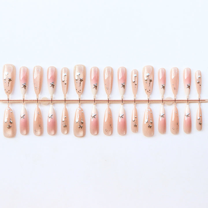 Star-Adorned Press-On Nail Set