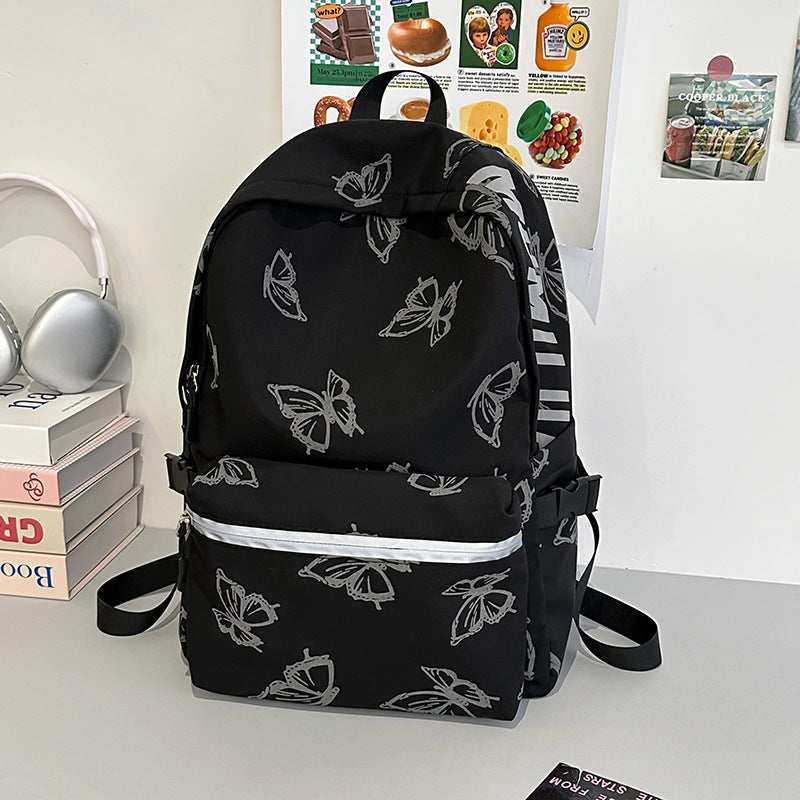 Stylish Butterfly Print Backpack