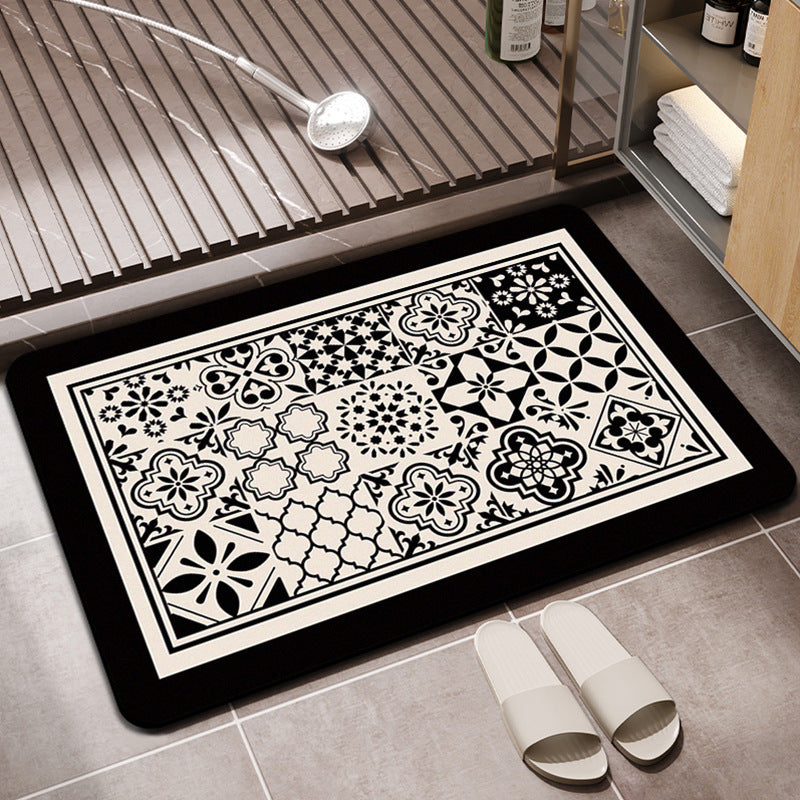 Artistic Patterned Bath Mat