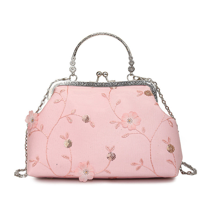Floral Embroidered Evening Purse