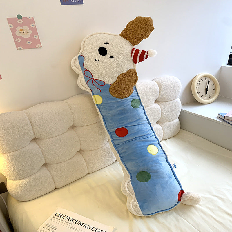Oversized cuddly dog body pillow