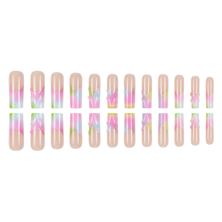 Artistic Gradient Long Stiletto Press-On Nails Kalsten