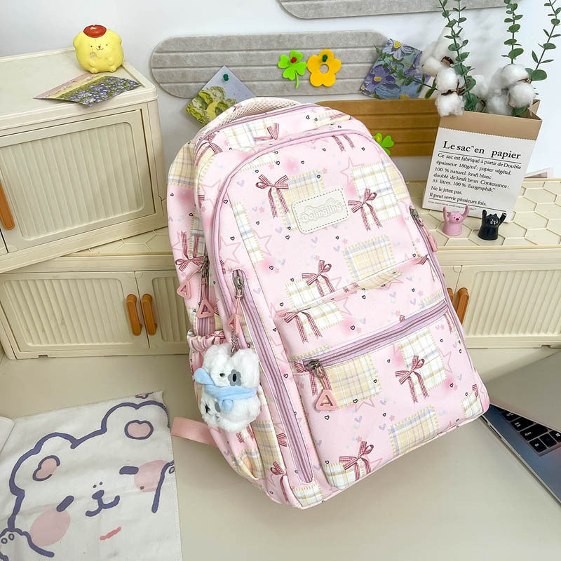 Cute Graphic Print School Backpack Kalsten