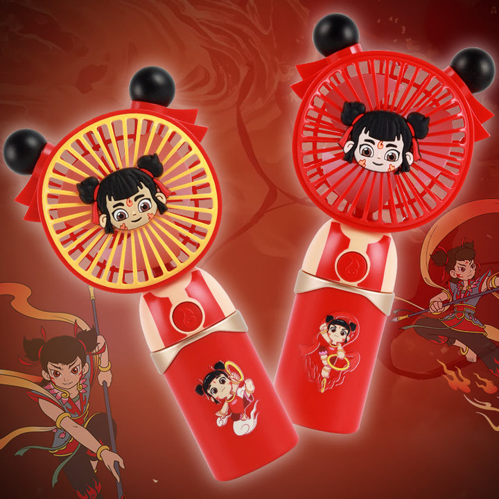 Ladies Portable Hand Fan with Cute Character Design Kalsten