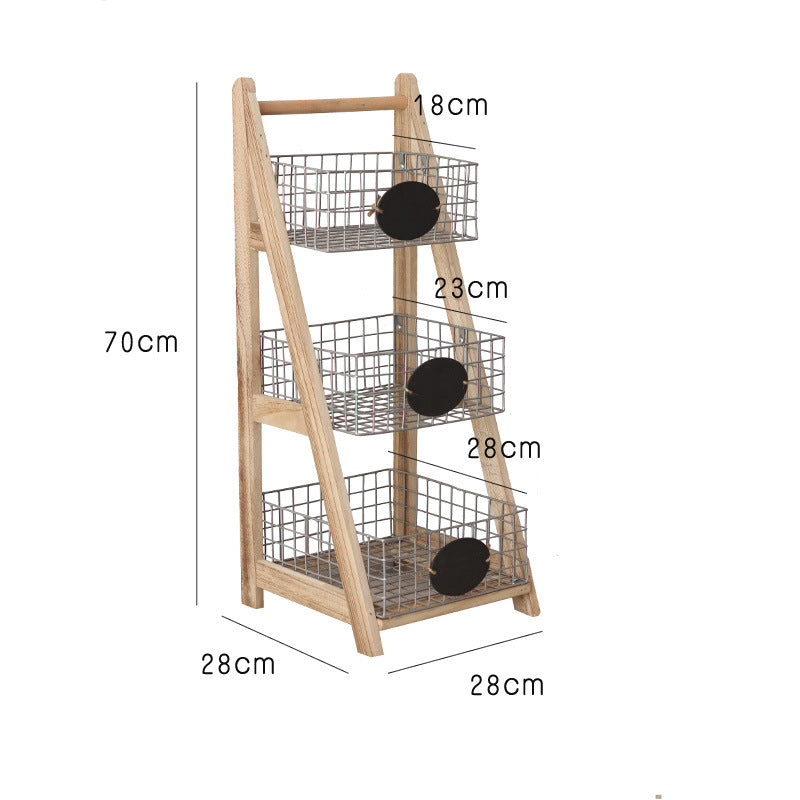 Practical stair shelf with wire baskets Kalsten