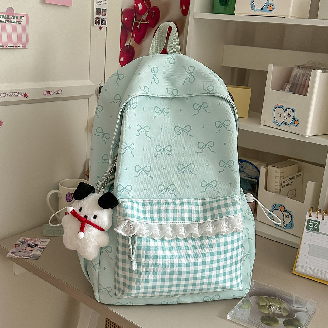 Decorative Bow-Embellished Backpack Kalsten