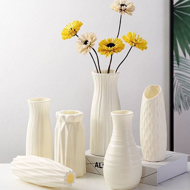 Textured Geometric Decorative Vase Kalsten