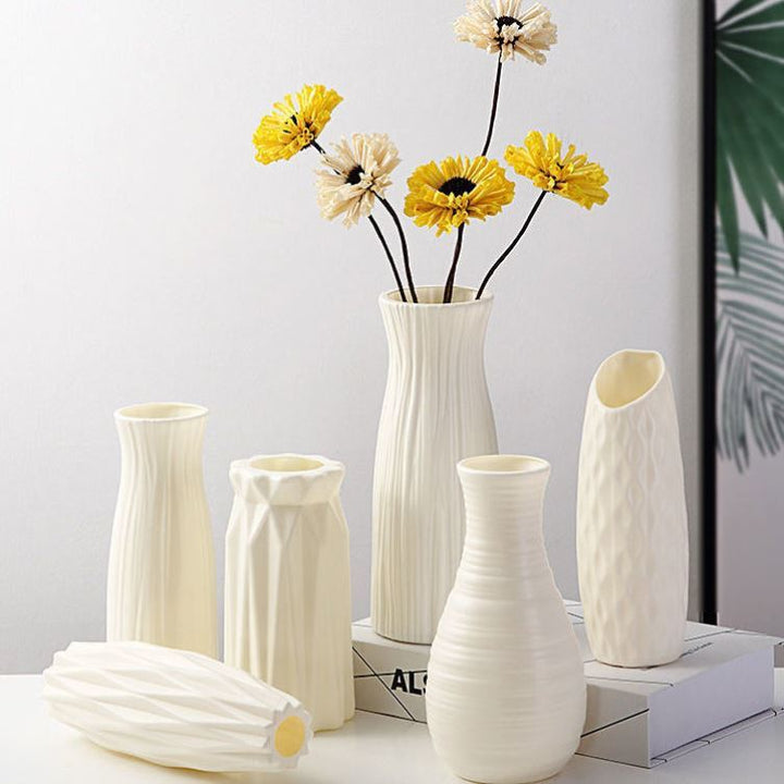 Textured Geometric Decorative Vase Kalsten