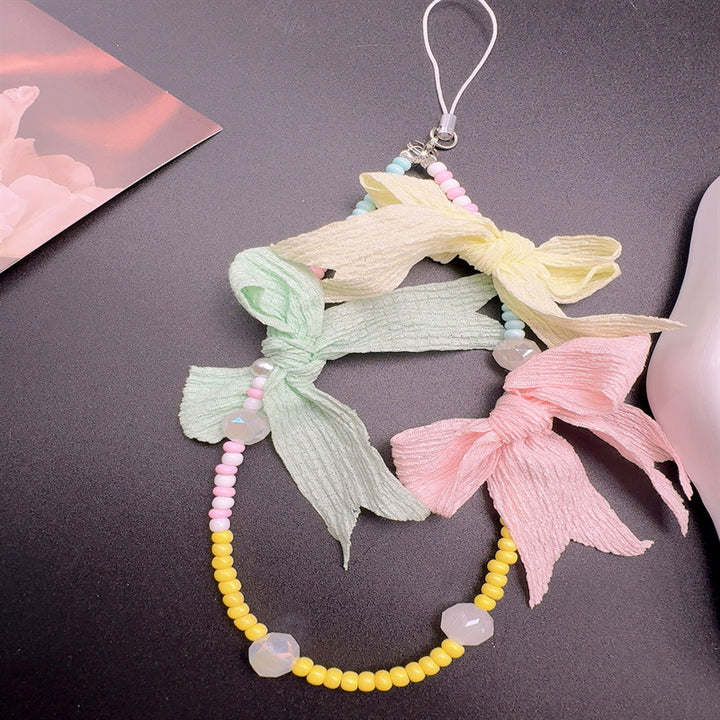 Colorful Beaded and Ribbon Phone Lanyard Kalsten