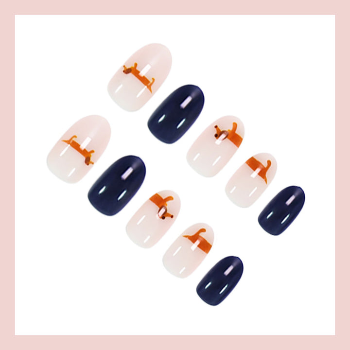 Acrylic nail set with creative animal motifs and elegant accents Kalsten