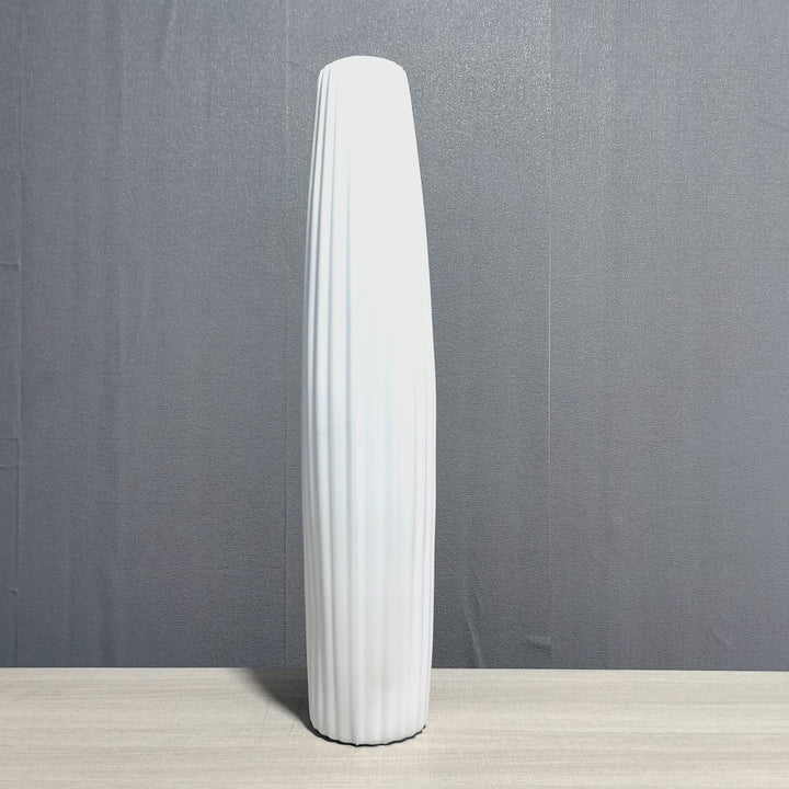 Elegant Tall Decorative Ribbed Vase Kalsten