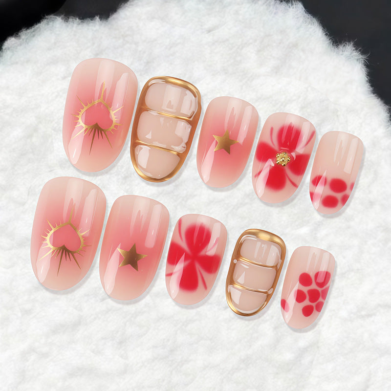 Floral Design Press-On Nail Art Set Kalsten